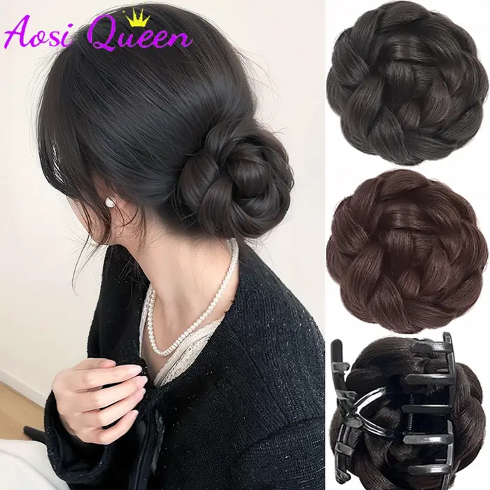 AOSIQUEEN – Chignon synthétique demi-cravate