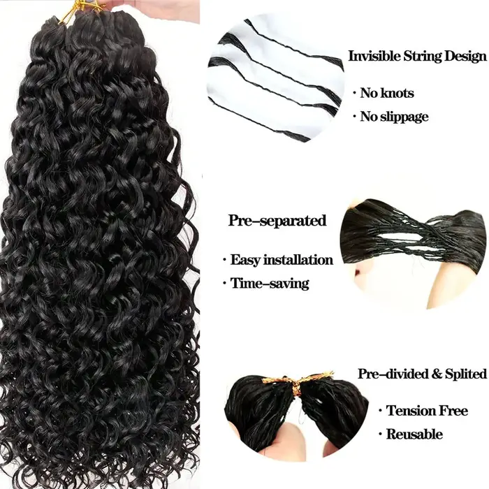 Extensions de cheveux naturels brésiliens bouclés au Crochet, plumes, 100% vrais cheveux crus, crépu