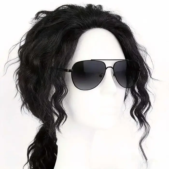 Perruque noire bouclée style Michael Jackson