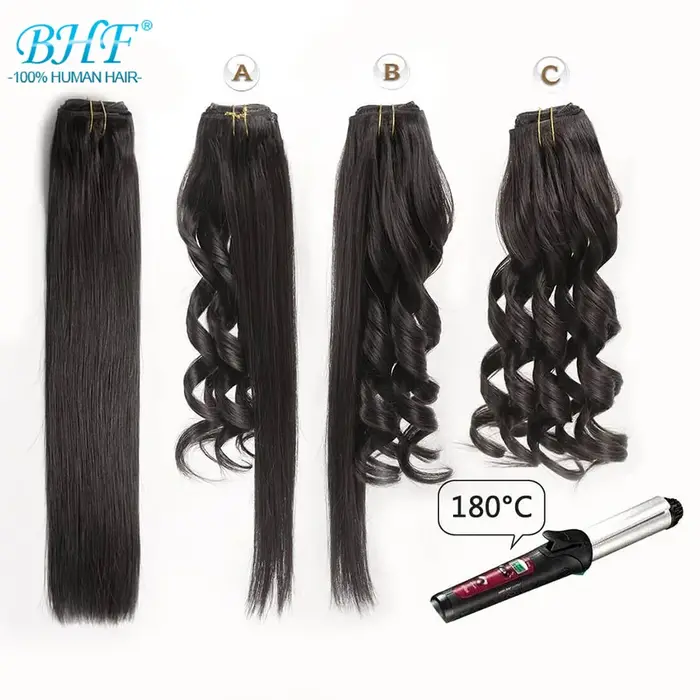 BHF 100% cheveux humains queue de cheval brésilienne Remy queue de cheval envelopper autour de la perruque de prêle 120g postiches queues droites naturelles