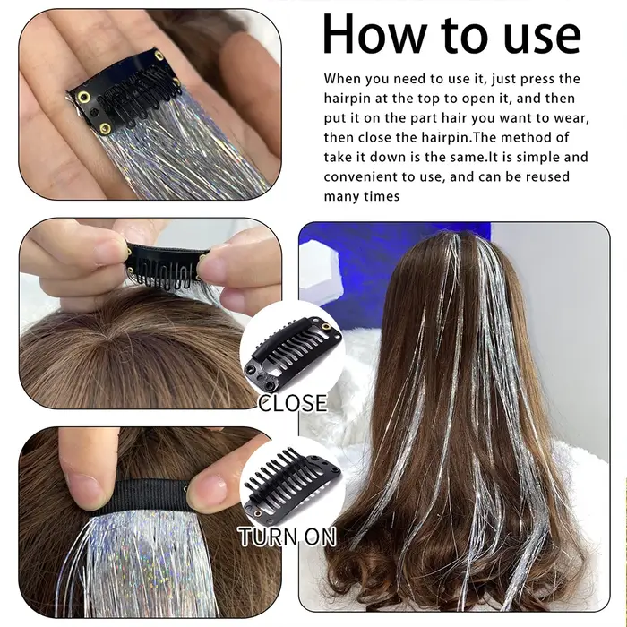 Extensions capillaires synthétiques à clips