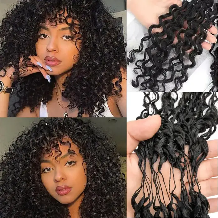 Crochet Feather Hair Extensions Curly Human Hair Crochet Human Hair Afro Kinky Burmese Deep Curly Kn