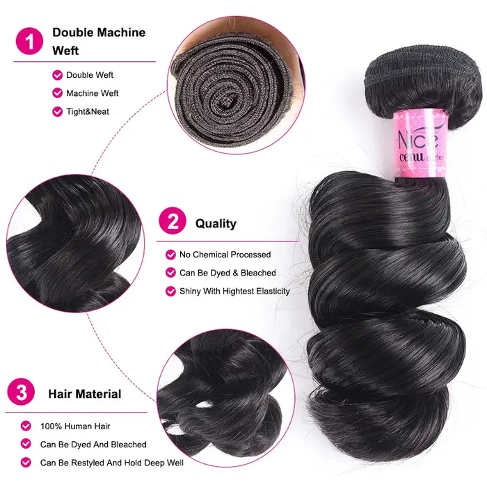 Tissage en lot brésilien Remy 100% naturel-UNice Hair Company