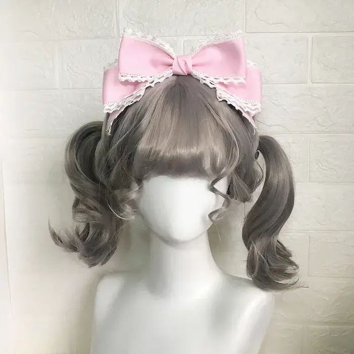 Pinces à cheveux mignonnes pour femmes, accessoires Lolita bleus, grand nœud Lolita, accessoire de c