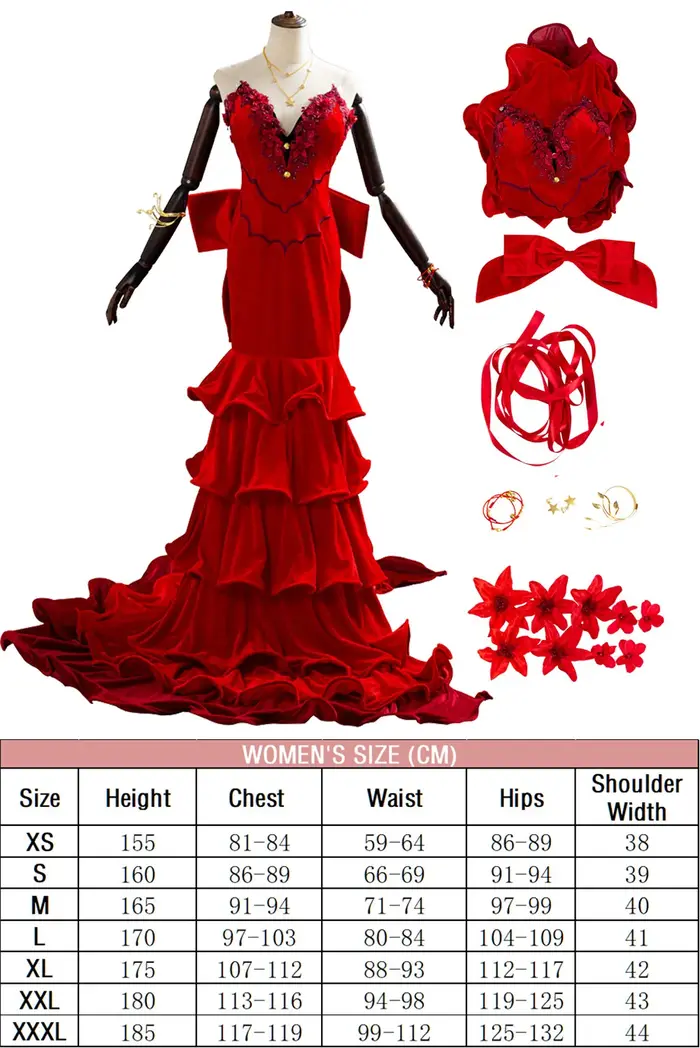 Aerith Gainsborough femmes Cosplay Anime jeu Final Cos fantaisie VII perruque Sexy robe rouge déguisement