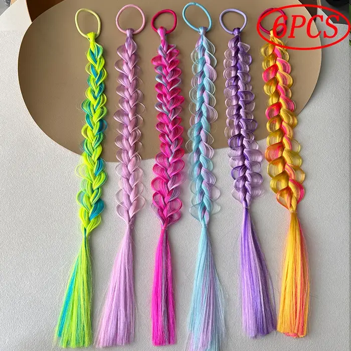 Extensions de cheveux tressés colorés avec pinces