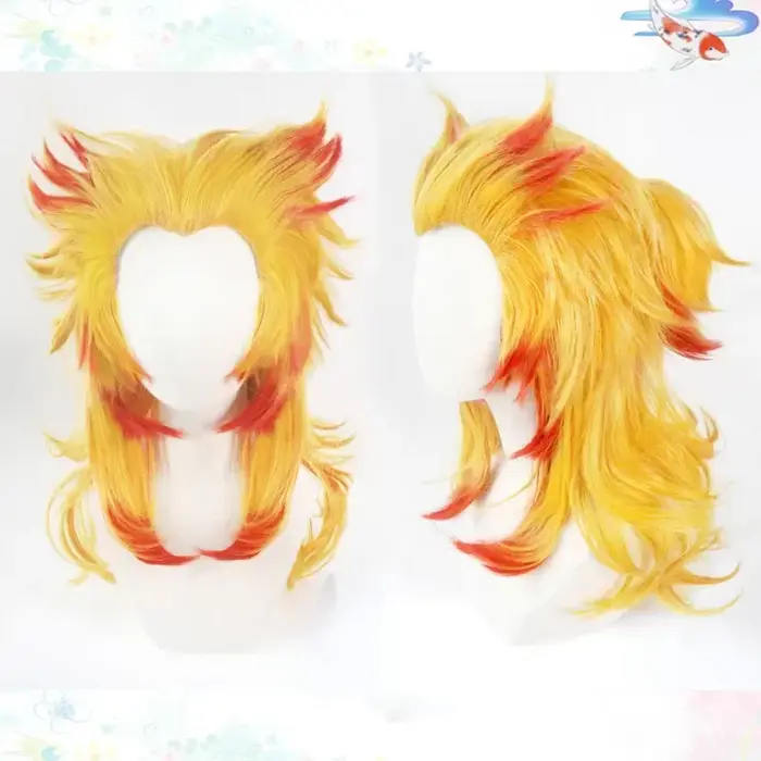 Perruque de cosplay Kyojuro Rengoku