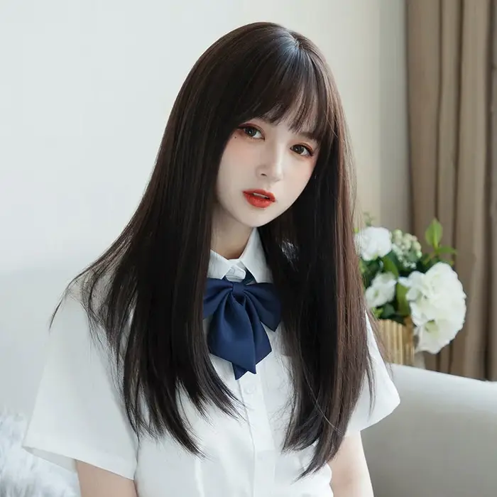 Extensions de cheveux synthétiques coréennes pour filles JK