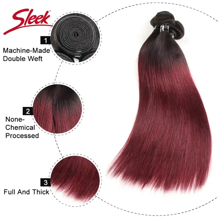 Tissage en lot brésilien Remy lisse ombré