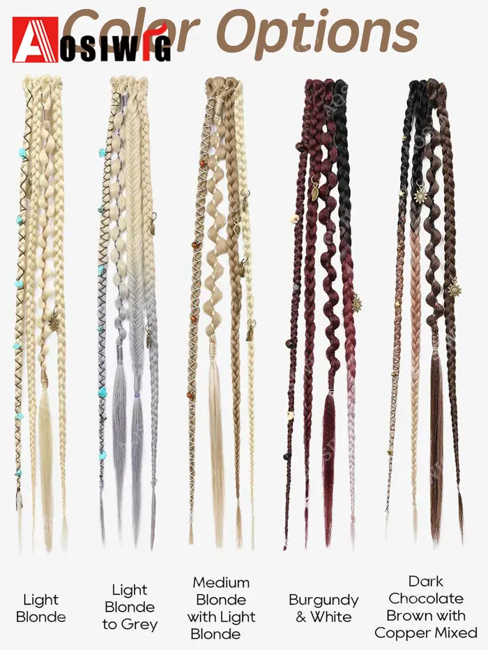 Extensions de cheveux synthétiques ombrées de style bohème