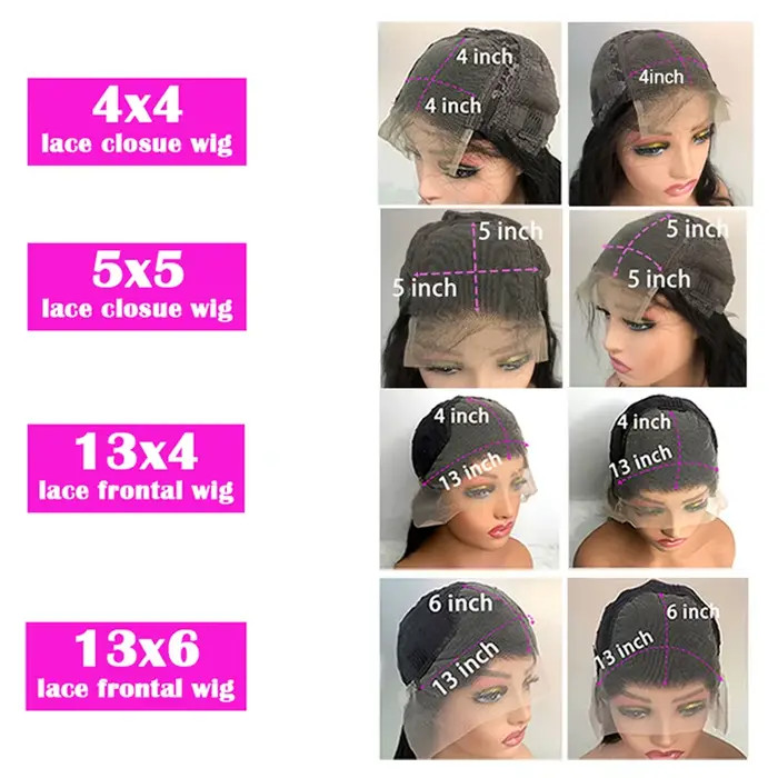 Perruques de cheveux humains ondulés brun roux, perruques frontales en dentelle transparente 13x6 pr