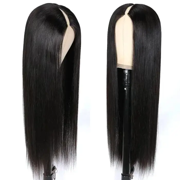 V partie perruques cheveux humains droite brésilienne perruques de cheveux humains pour les femmes n