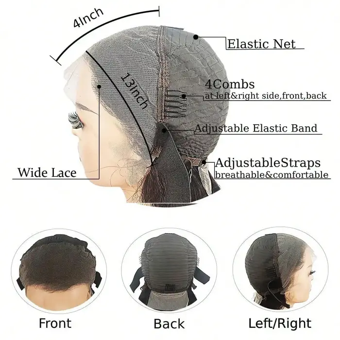 Perruque Lace Frontal Wig naturelle lisse