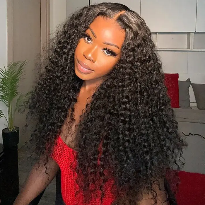 Deep Wave Mèches Avec Closures Deep Wave Tissage Avec Closure 4x4 Closure Tissage Bresilien Deep Cur
