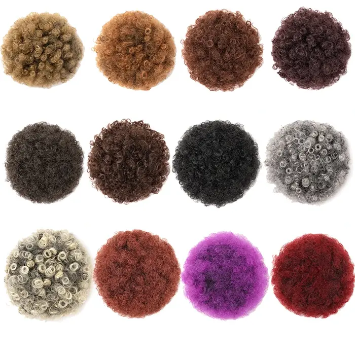 Extension de queue de cheval afro bouffante avec cordon de serrage pour femmes noires, queue de chev