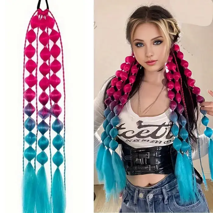 Extensions de cheveux colorées