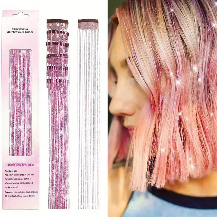 Extensions de cheveux synthétiques à clipser