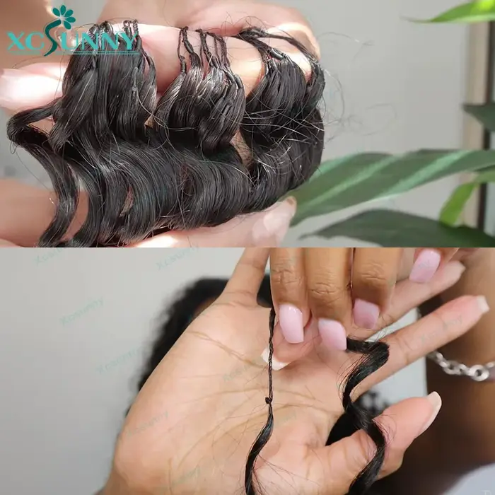 Extensions de cheveux humains bouclés au Crochet
