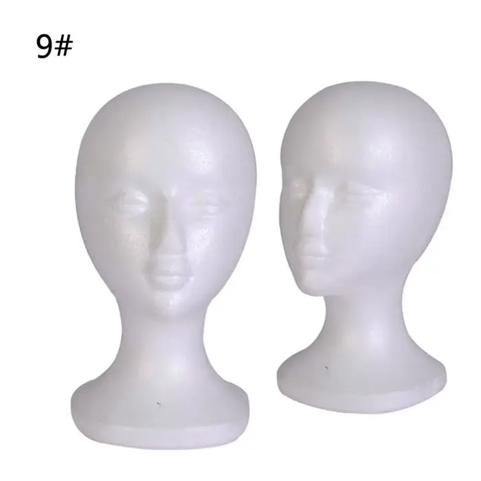 DUNIWig-Présentoir de Perruque en Mousse, Modèle de Tête de Mannequin T1, Support de Postiches, Modè
