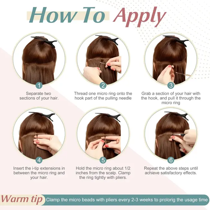 Extensions de cheveux Nano Ring 100% cheveux humains
