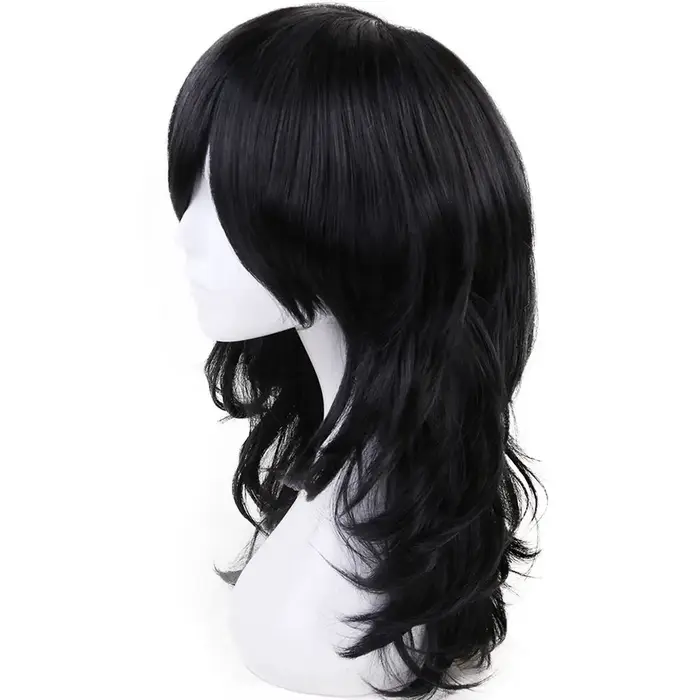 Perruque Synthétique Longue Frange Ondulée pour Cosplay