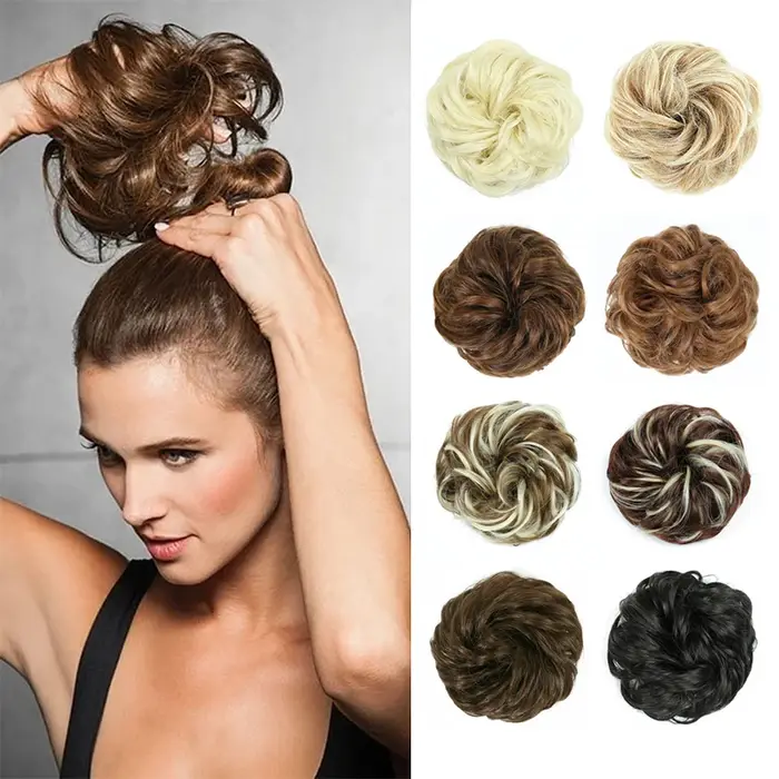 Azqueen synthétique désordre Chignon