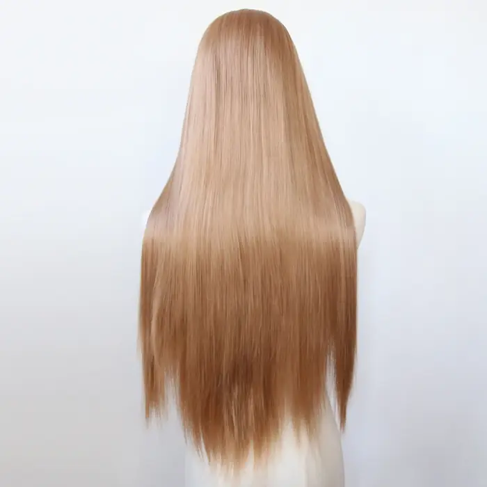 Perruque Lace Front Wig synthétique Blonde fraise