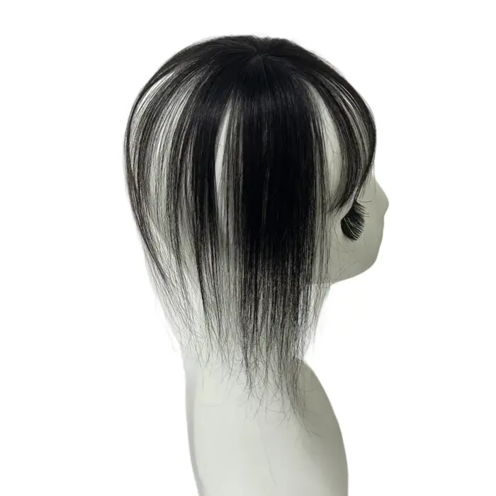 100% cheveux humains Mini frange pour femmes 360 couverture front chauve
