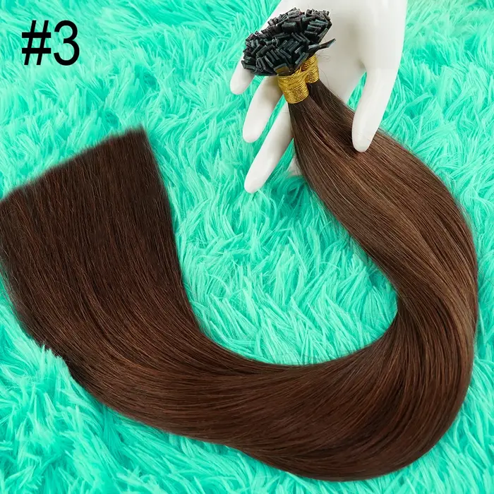Cheveux Remy blonds naturels ombrés, 30 pouces, Extension de cheveux naturels lisses et soyeux, Fusion 50g, Capsules de kératine à pointe plate pour cheveux