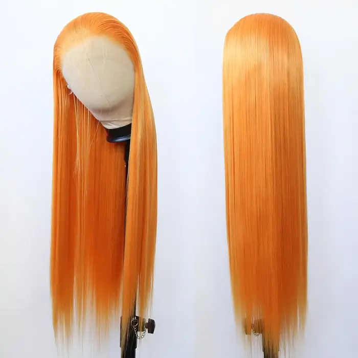 Perruque Lace Front Wig synthétique lisse et longue