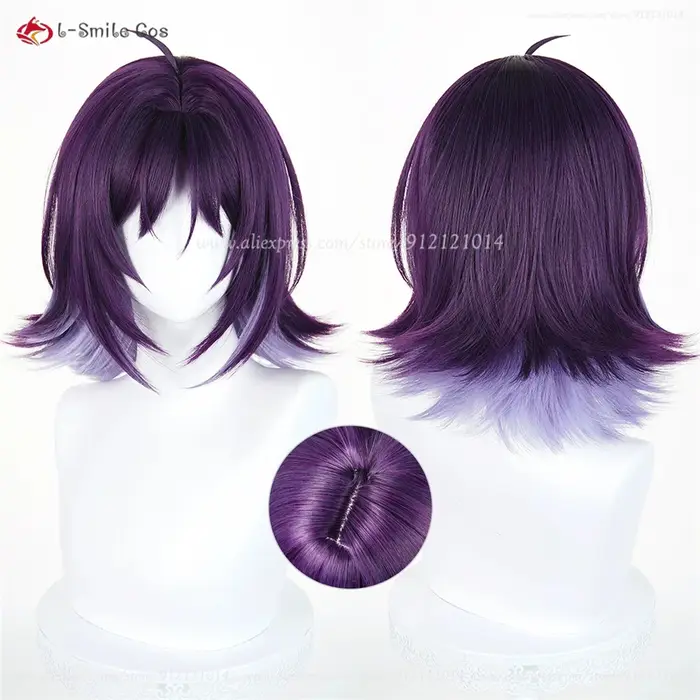 Perruque de Cosplay Anime Sakayori Iroha, 2 styles, perruques mixtes violettes pour femmes, perruque