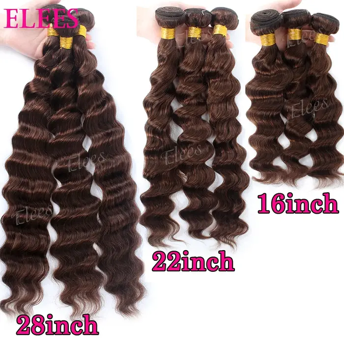 Extensions de cheveux humains ondulés 12A