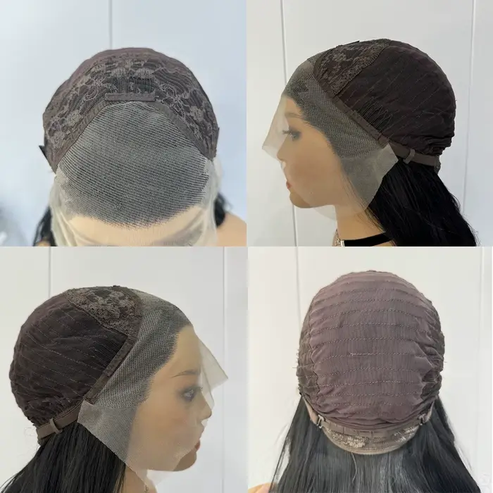 Perruques Lace Front synthétiques noires pour femmes, cheveux longs, corps ondulé, fibre de degré de