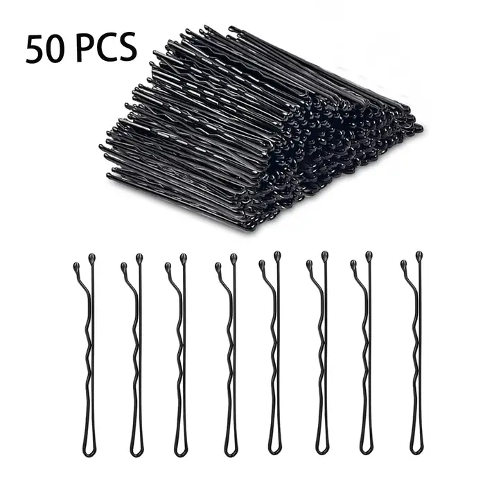 50/100/200 pinces à cheveux noires ondulées de qualité supérieure, adaptées à tous les types de chev