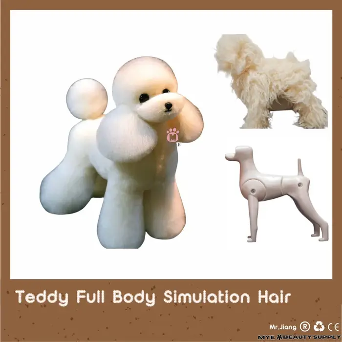 Modèle chien toilettage perruque ours en peluche corps entier Simulation fourrure