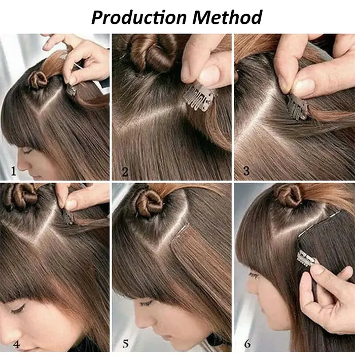Extensions capillaires synthétiques longues bouclées à Clip