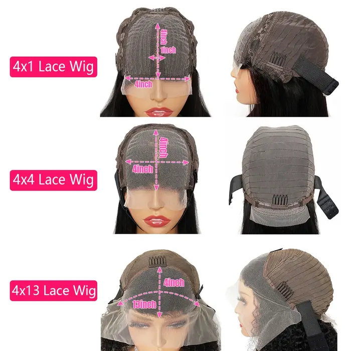 Perruque indienne ondulée sans colle pour femme, cheveux humains Remy, fermeture 4x4, 13x4, 30 pouce