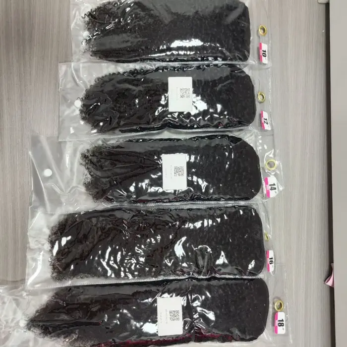 Extensions de cheveux humains bouclés afro