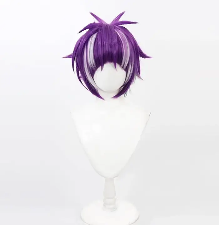 Perruque torsadée du pays des merveilles Cheshire Cat, perruque violette pour cosplay, anime, fête d
