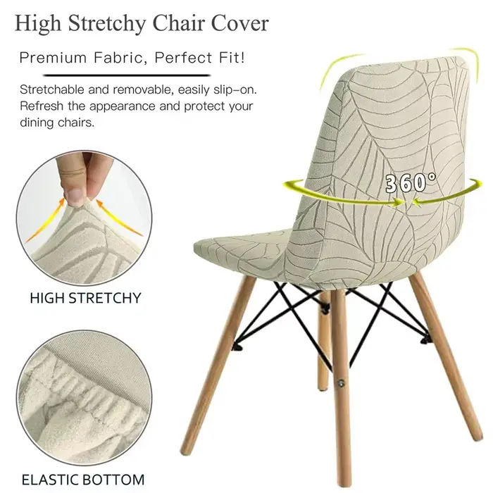 Housse de chaise en forme de coquille