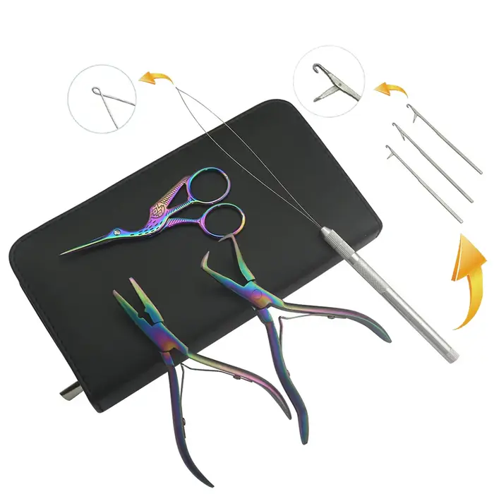 Kit de pinces d'extension de cheveux multifonctions