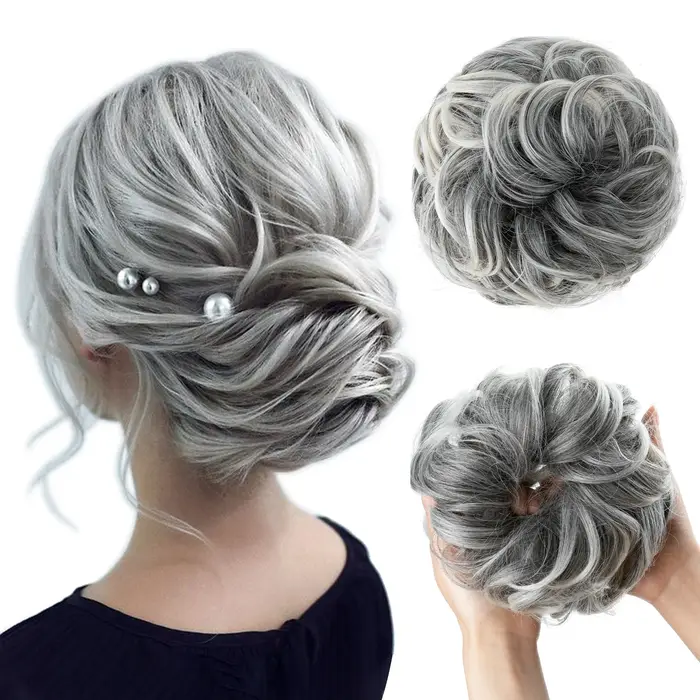 Extensions de Chignon synthétiques bouclés en désordre