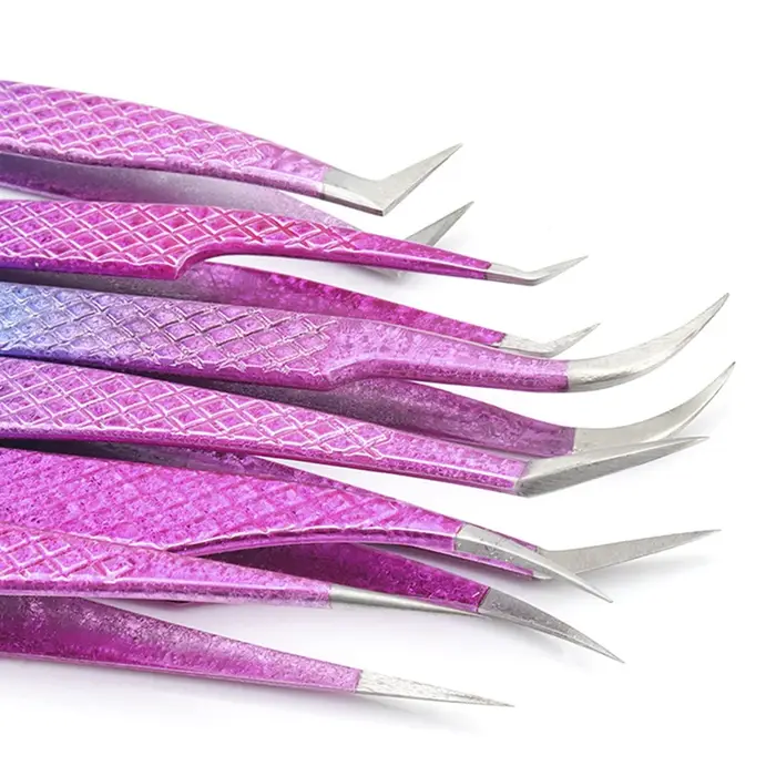 Pince à épiler professionnelle pour extensions de cils