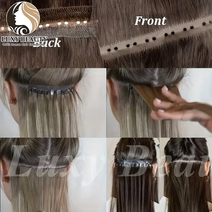 Extensions de cheveux humains Balayage Blond