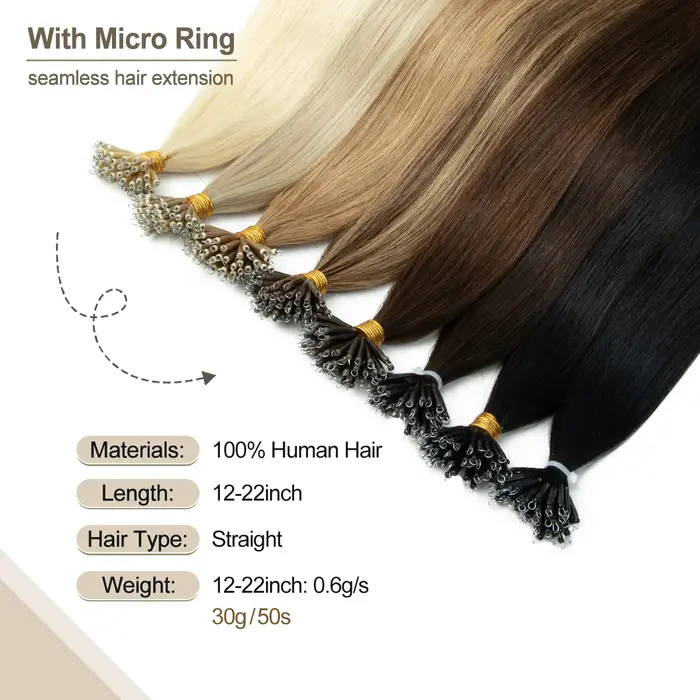 Extensions capillaires MRSHAIR Nano en cheveux humains