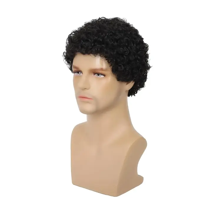 Tereshar synthétique hommes bouclés Afro perruques courte perruque bouclée pour homme gars Rocker