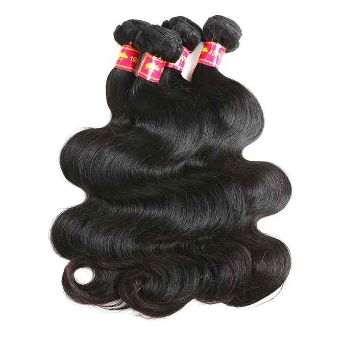Tissage en lot brésilien naturel Body Wave, couleur naturelle, cheveux vierges crus, 8 à 34 pouces, 