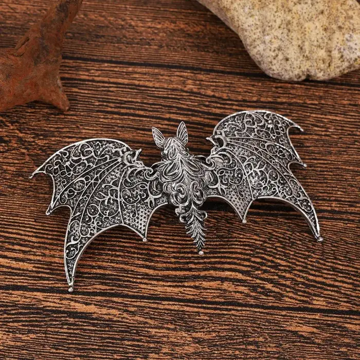 Pince à cheveux chauve-souris gothique rétro Viking pour femmes, accessoires de cheveux de fête mult