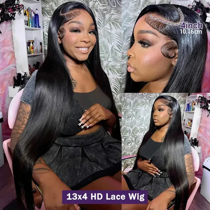 Perruques Lace Front Lisses en Cheveux Humains