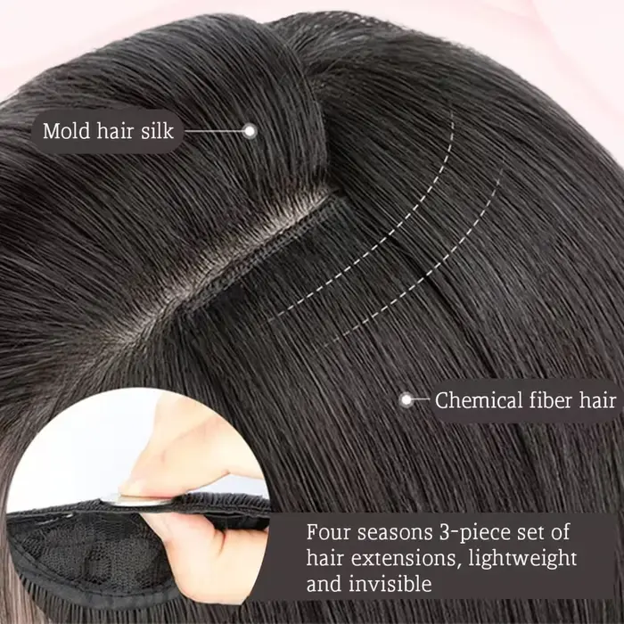 Extension capillaire synthétique longue et lisse de 24 pouces